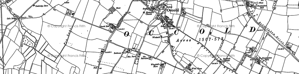 Old map of Occold in 1884