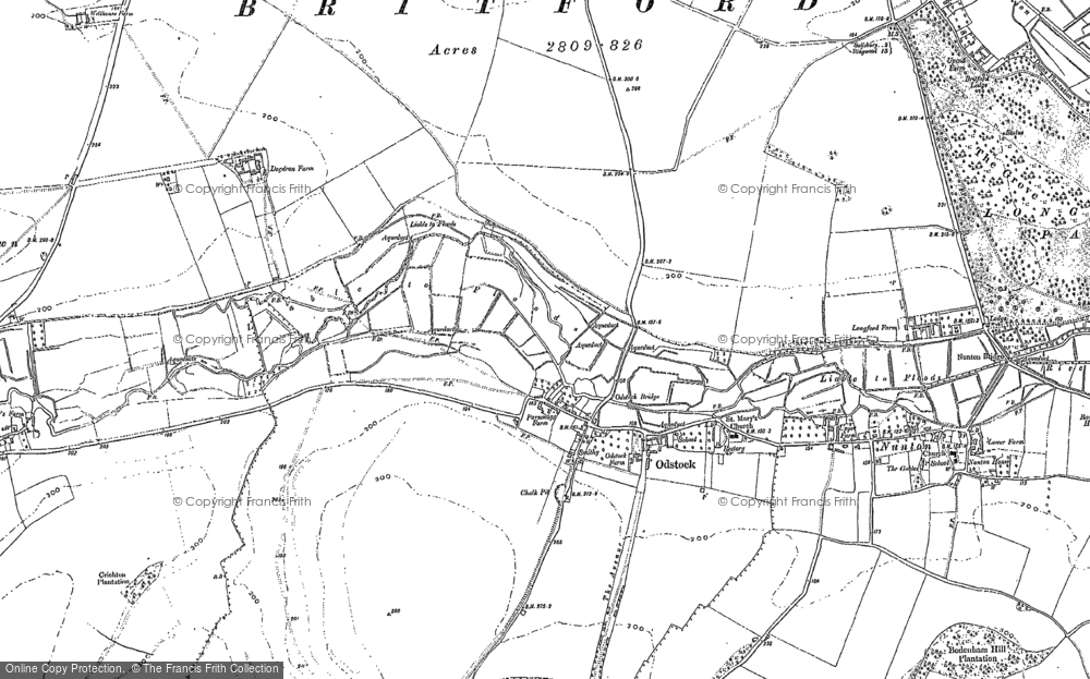 Old Map of Odstock, 1899 - 1908 in 1899