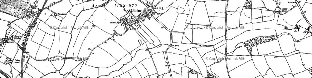 Old map of Odstone in 1881