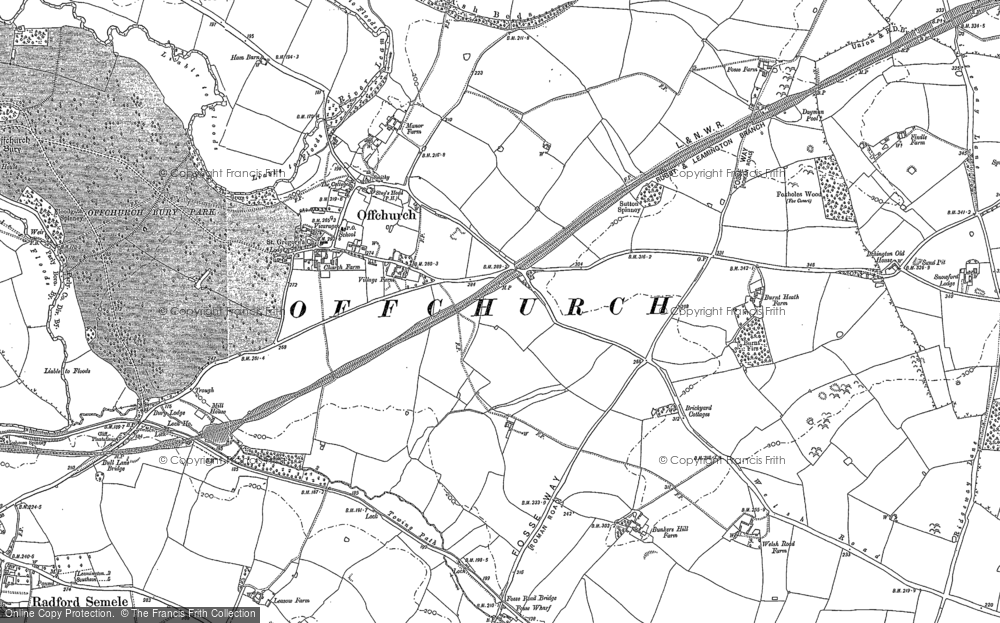 Old Map of Offchurch, 1886 in 1886