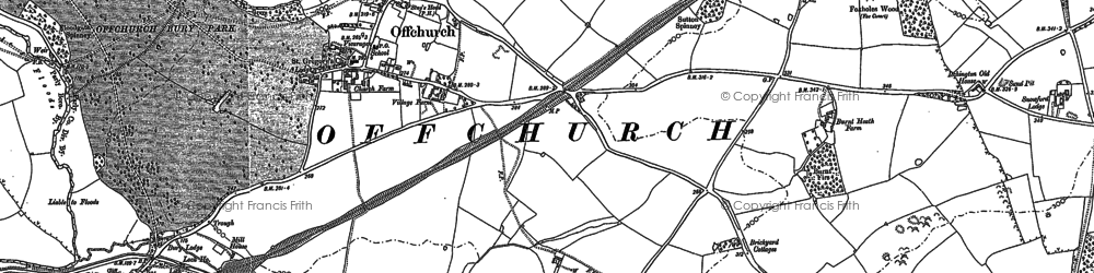 Old map of Offchurch in 1886