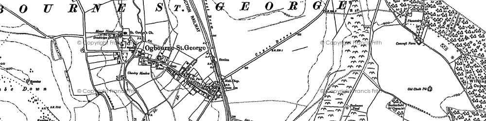 Old map of Aldbourne Chase in 1899