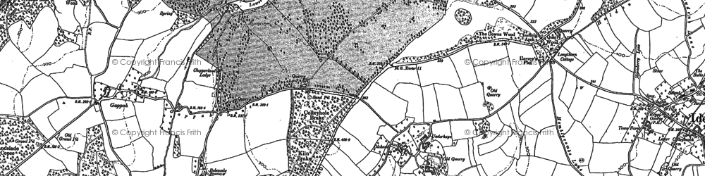 Old map of Waddon in 1887
