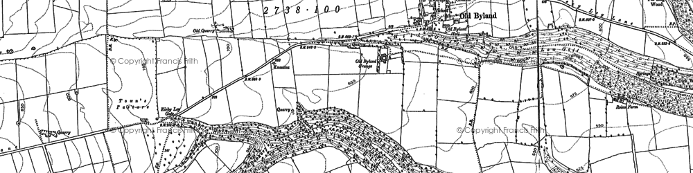 Old map of Blind Side in 1891