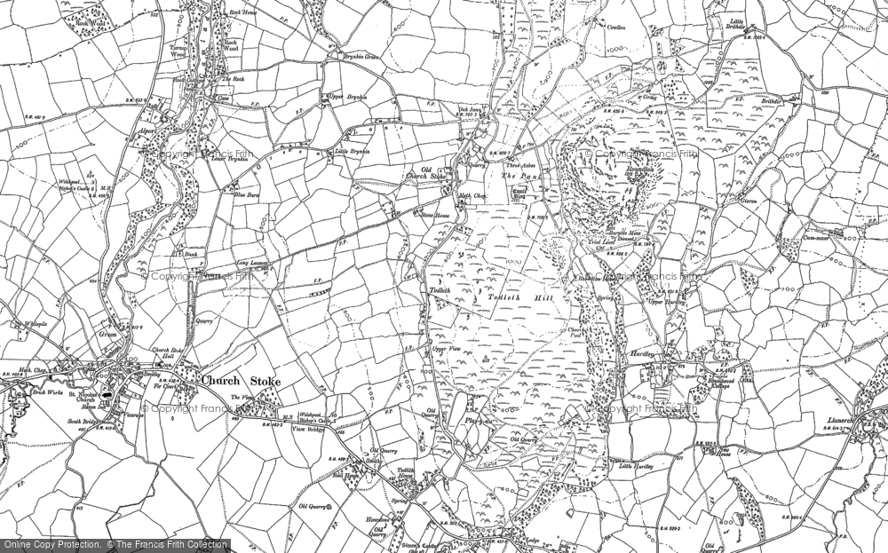 Old Map of Old Church Stoke, 1882 - 1901 in 1882