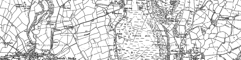 Old map of Broadway in 1882