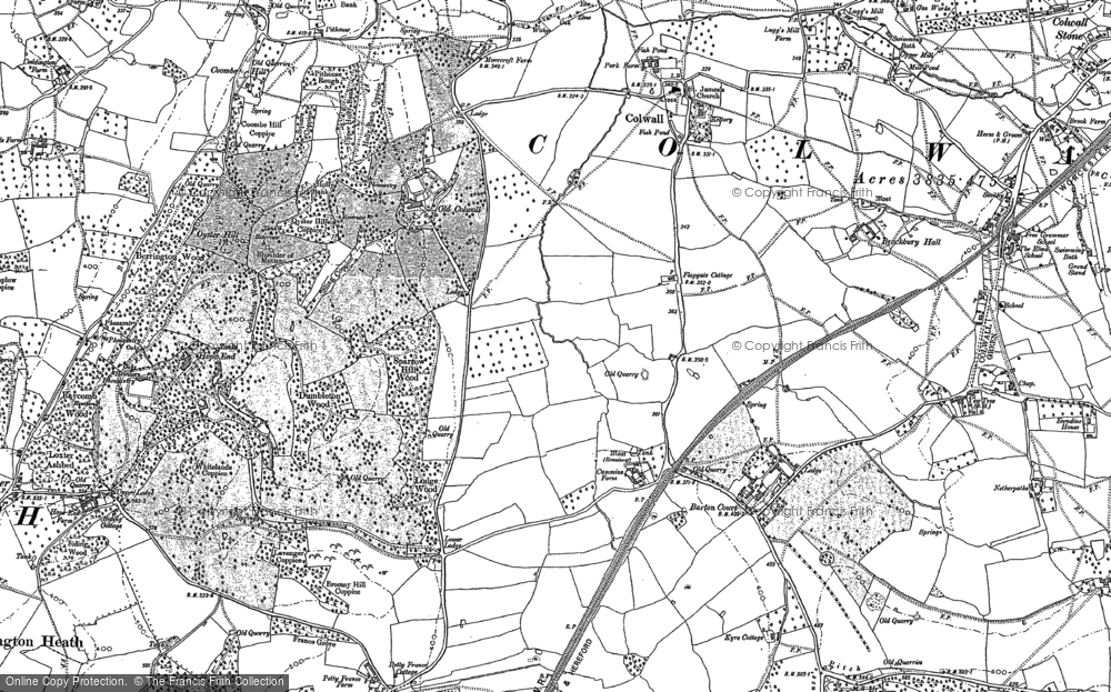 Old Map of Old Colwall, 1886 - 1903 in 1886