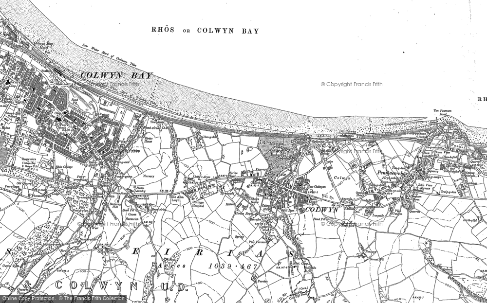 Old Map of Old Colwyn, 1911 in 1911