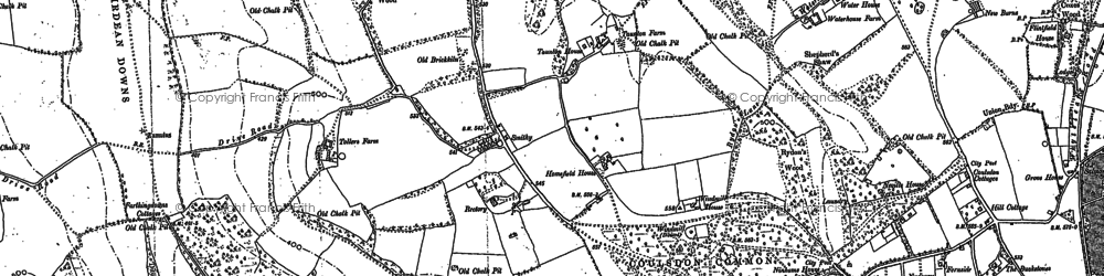 Old map of Old Coulsdon in 1895