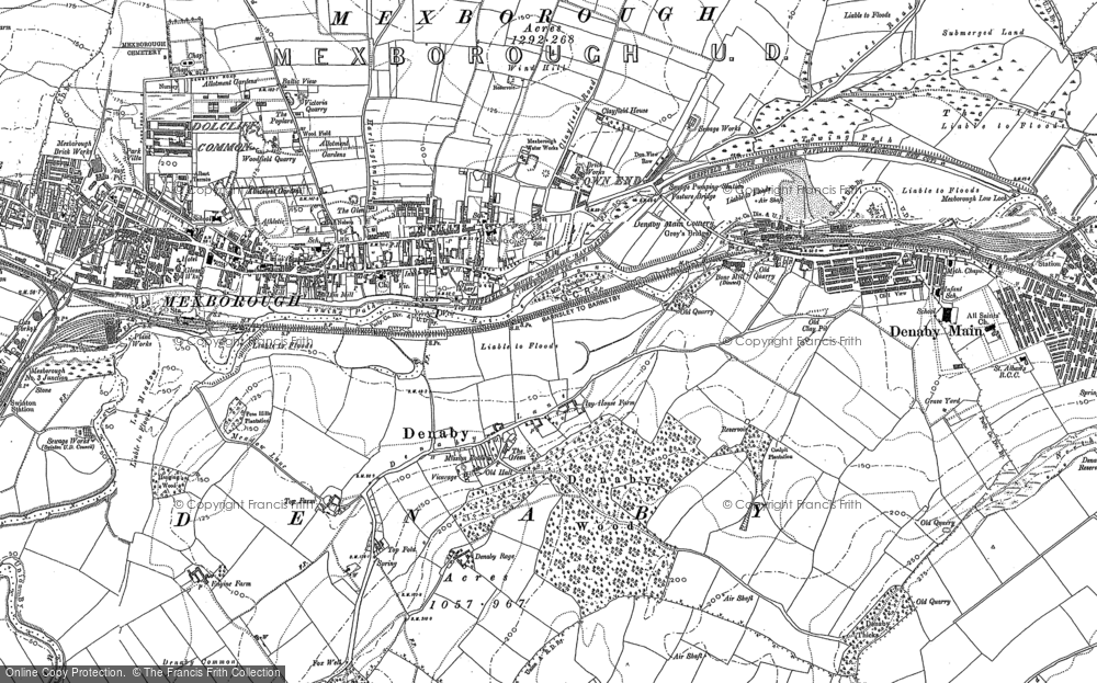Old Map of Historic Map covering Windhill in 1890