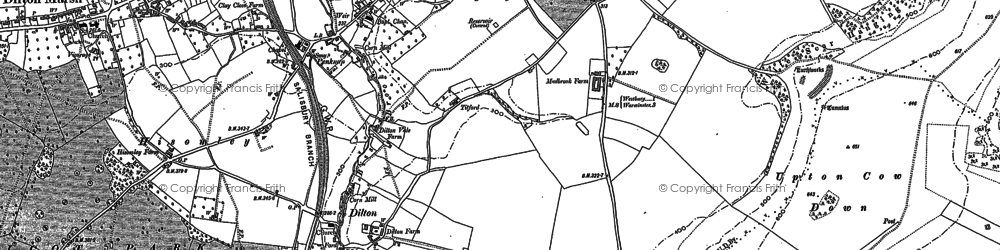 Old map of Old Dilton in 1922