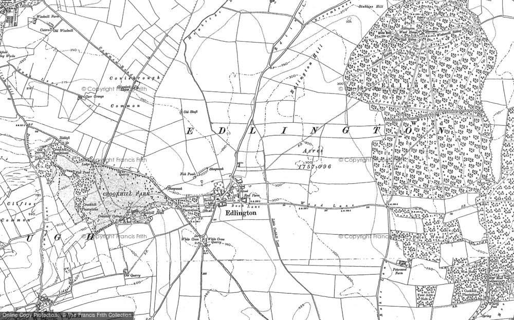 Old Map of Old Edlington, 1890 - 1901 in 1890