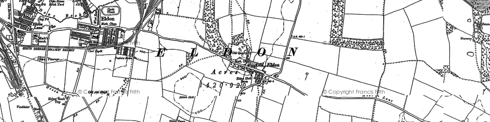 Old map of Old Eldon in 1896