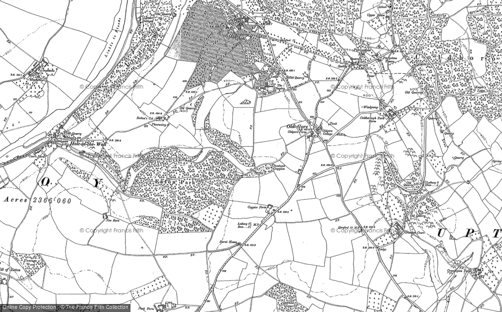 Old Map of Old Gore, 1887 - 1903 in 1887