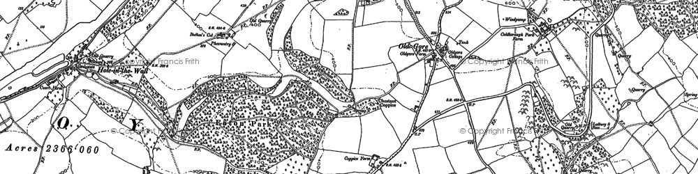 Old map of Old Gore in 1887