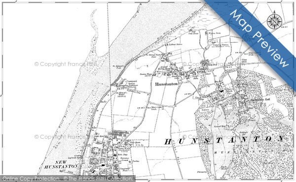 Old Map of Old Hunstanton, 1904 in 1904