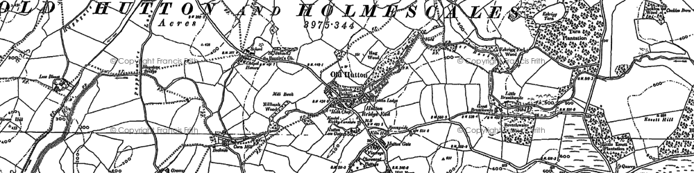 Old map of Old Hutton in 1896