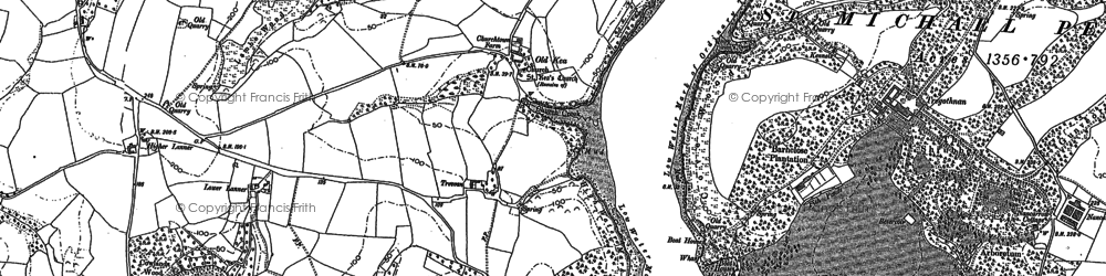 Old map of Tolvern Cott in 1878