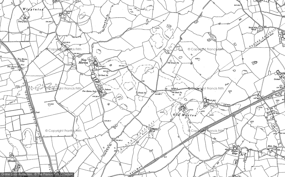 Old Map of Historic Map covering New Marton in 1874