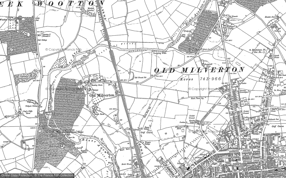 Old Map of Old Milverton, 1886 in 1886