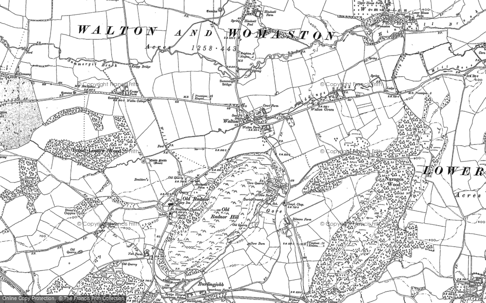 Old Map of Old Radnor, 1887 - 1902 in 1887