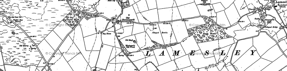 Old map of Old Ravensworth in 1895