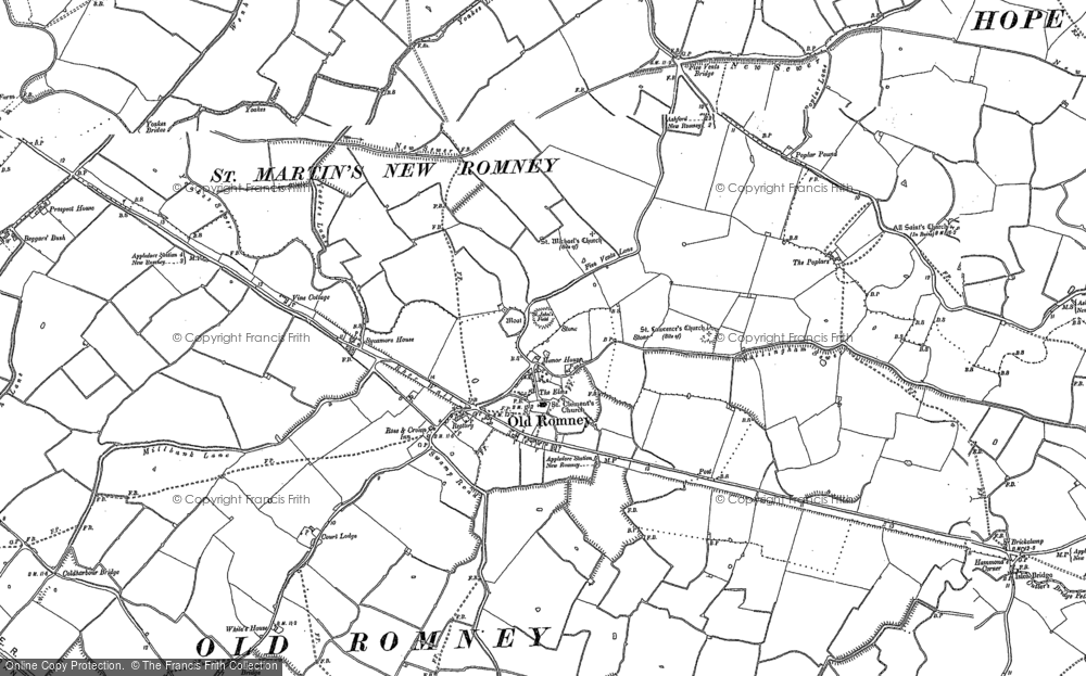 Old Map of Old Romney, 1906 in 1906