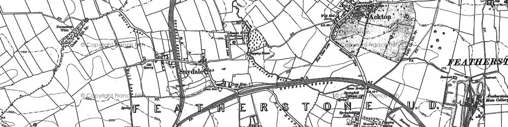 Old map of Old Snydale in 1890