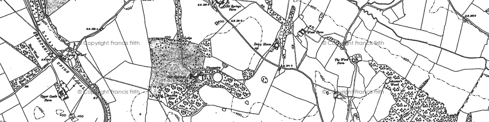 Old map of Old Springs Hall in 1879