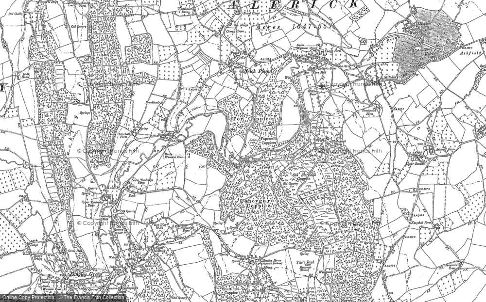Old Map of Historic Map covering Longley Green in 1903