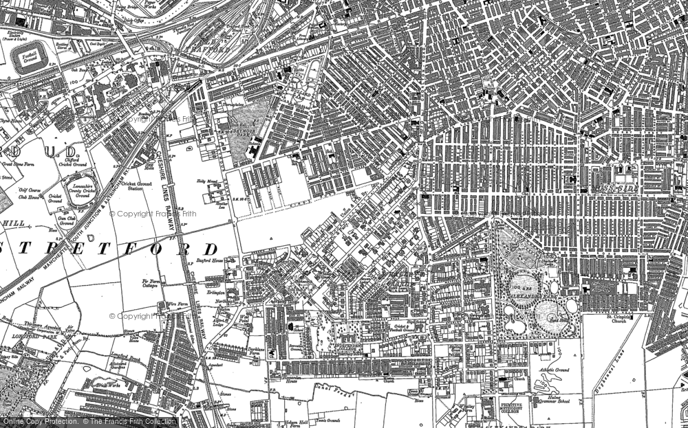 Old Map of Historic Map covering Ordsall in 1894