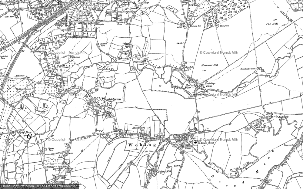 Old Map of Historic Map covering Cartbridge in 1895