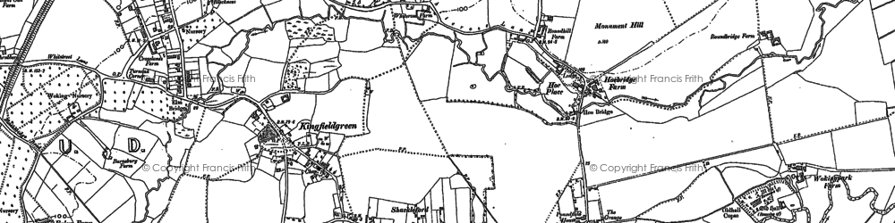 Old map of Old Woking in 1895