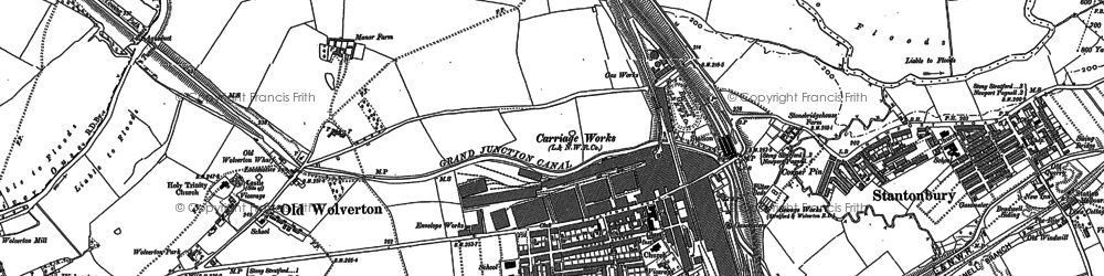 Old map of Old Wolverton in 1898