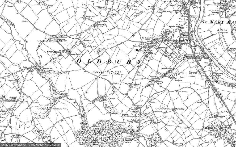 Old Map of Oldbury, 1882 in 1882