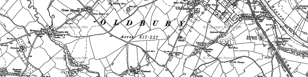 Old map of Oldbury in 1882
