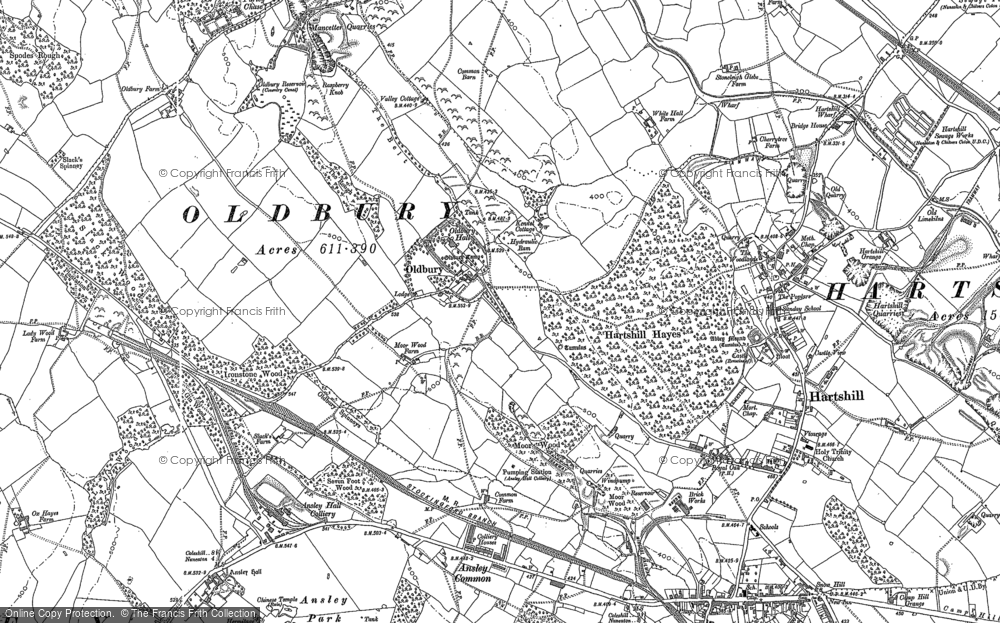 Old Map of Oldbury, 1901 in 1901