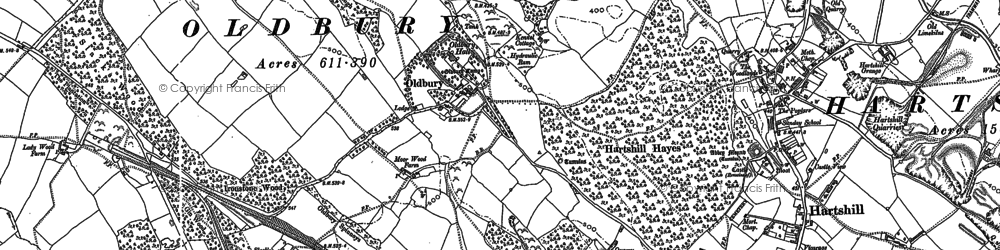 Old map of Oldbury in 1901
