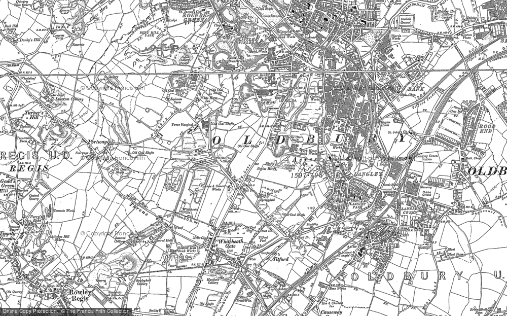 Old Map of Historic Map covering Portway in 1902