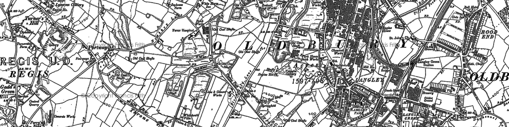 Old map of Round's Green in 1902