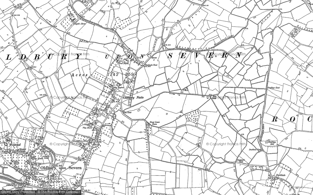 Old Map of Oldbury Naite, 1880 in 1880