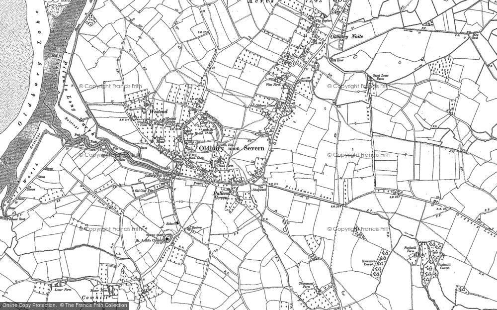 Old Map of Historic Map covering Pullens Green in 1880