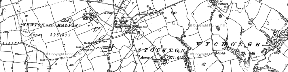 Old map of Oldcastle Heath in 1897