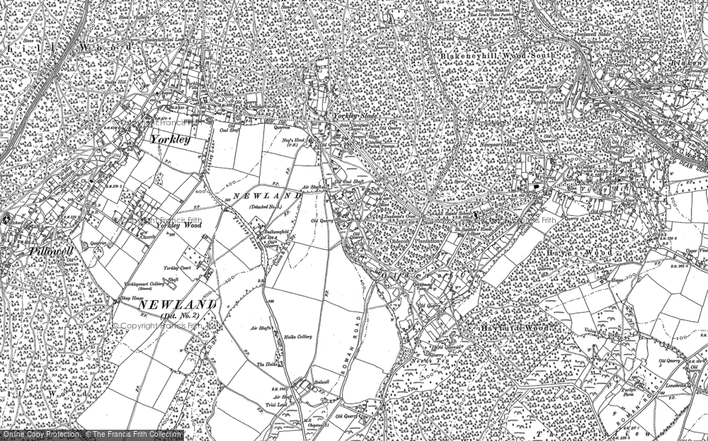 Old Map of Oldcroft, 1879 - 1880 in 1879