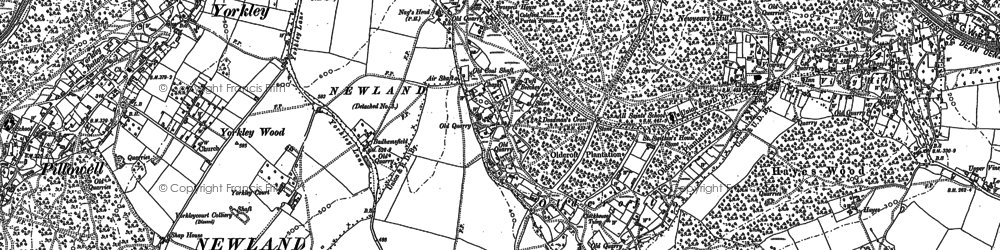 Old map of Oldcroft in 1879