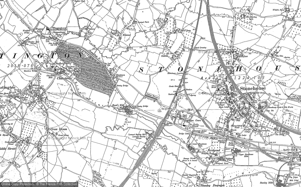 Old Map of Oldend, 1882 in 1882