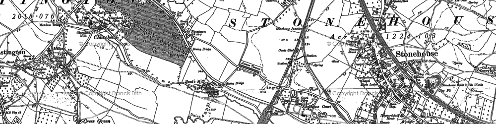 Old map of Oldend in 1882