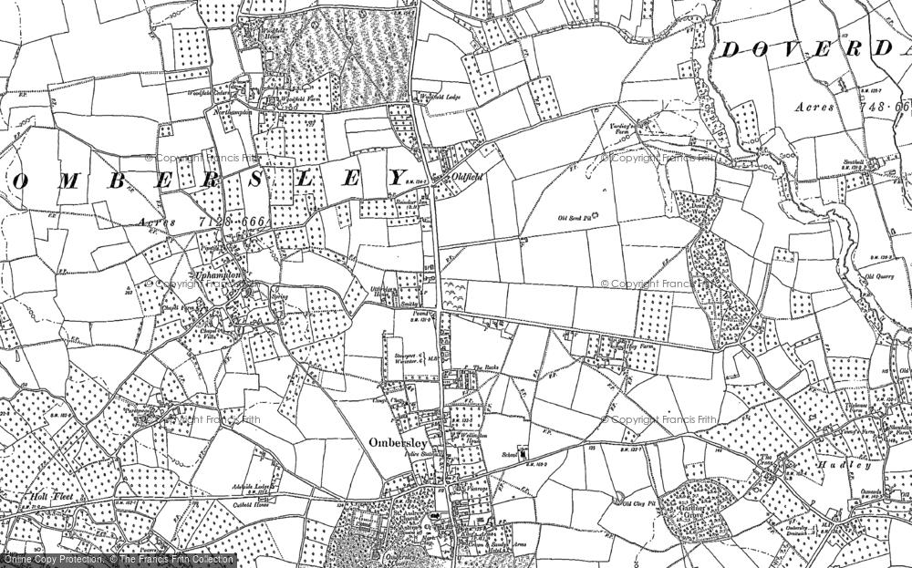 Old Map of Oldfield, 1883 - 1884 in 1883