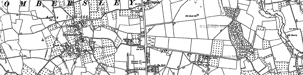Old map of Oldfield in 1883