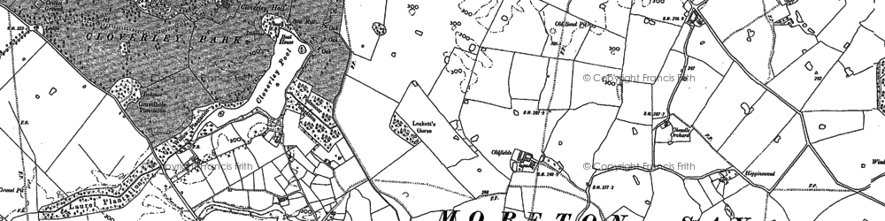Old map of Oldfields in 1879